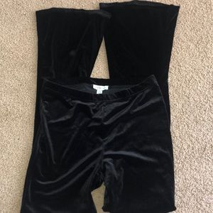 Topshop velvet bellbottoms